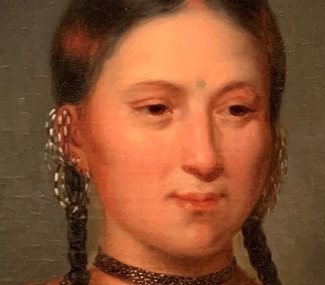 She met President James Monroe, who commissioned this portrait.