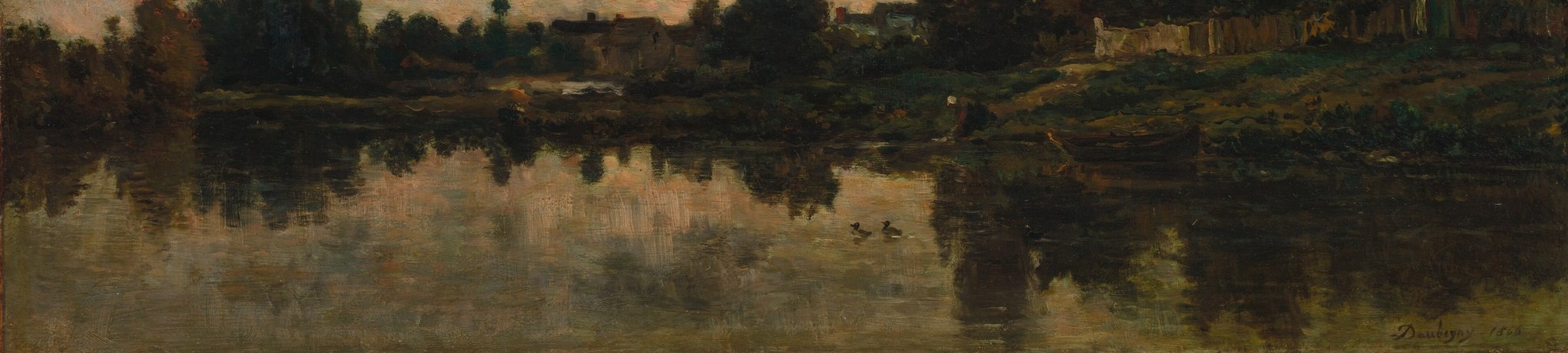 Look at the river’s reflection.