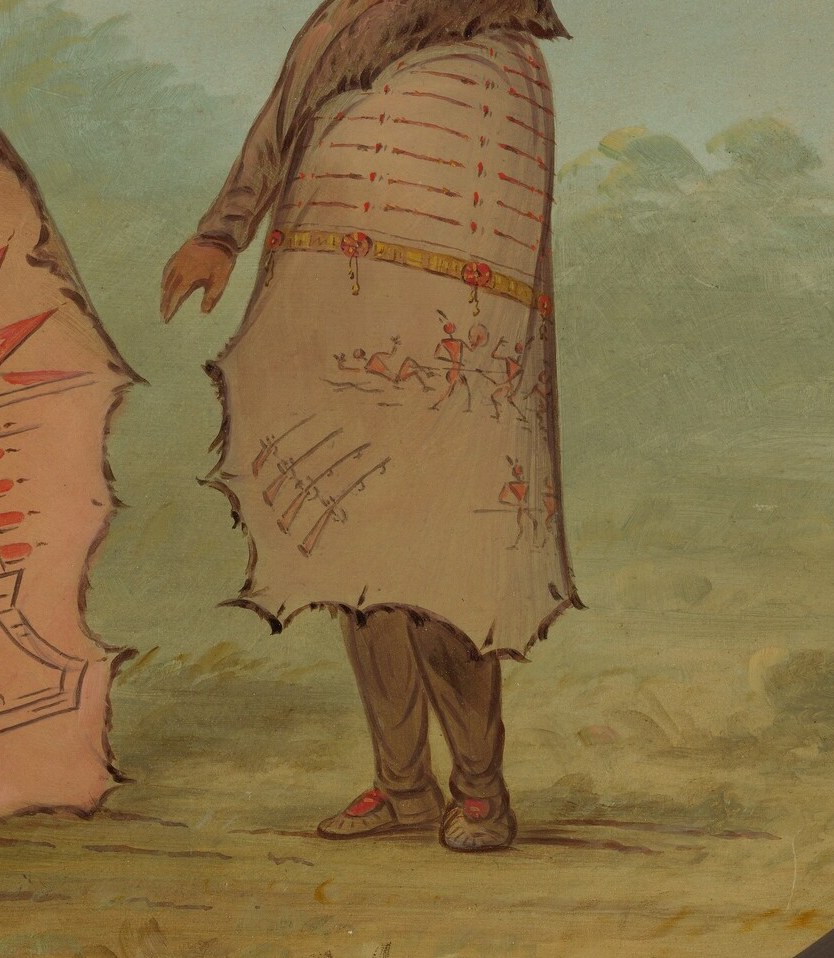 This is one of his Blackfoot portraits, painted in oil.