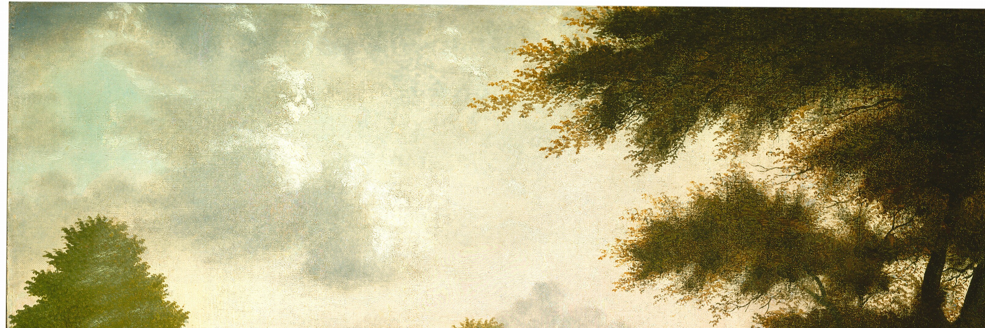 The luminous sky, full of golden light, suggests divine presence.