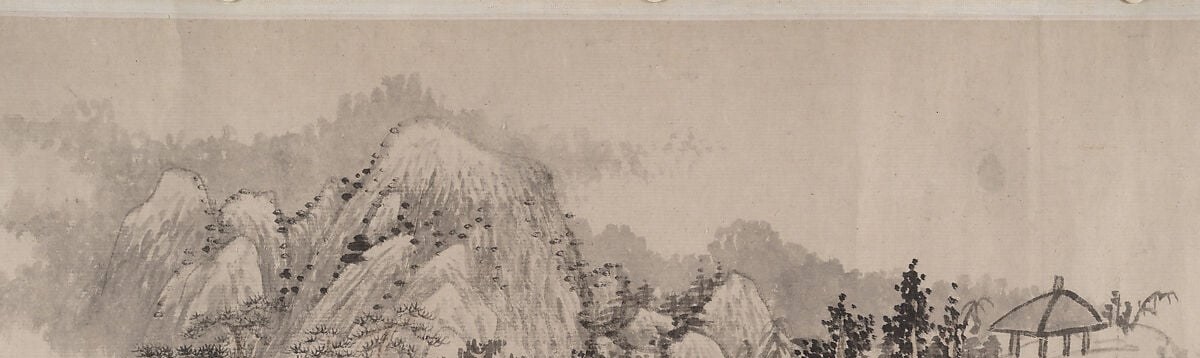 The artist used ink washes to create immense depth.