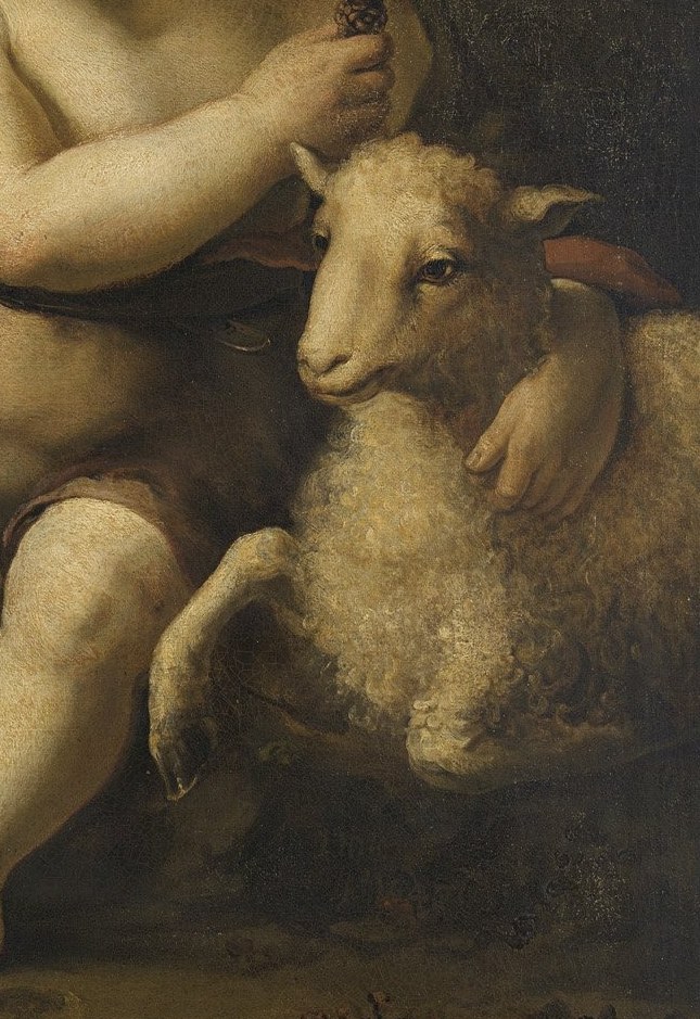 The other is Saint John the Baptist, with a lamb.