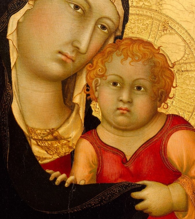 The child's swaddling is wrapped like a burial cloth.