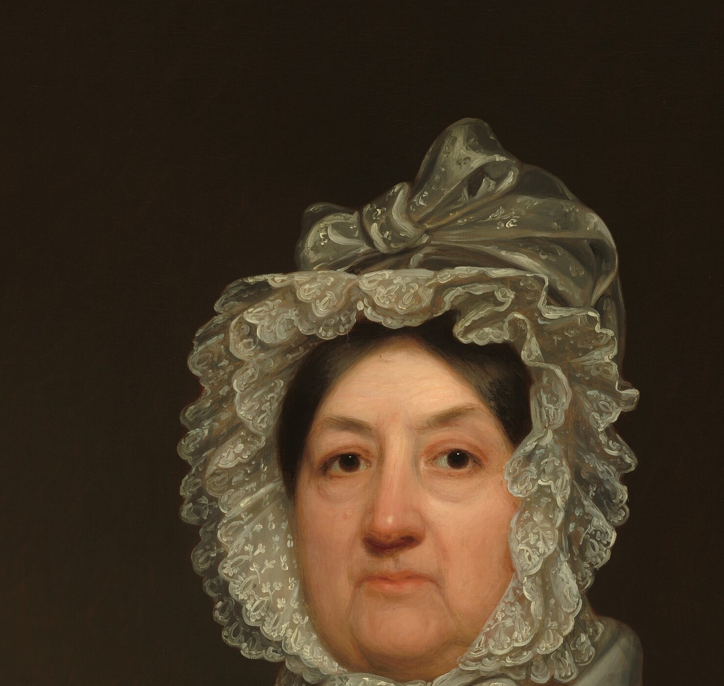 The painter focused on her composed, understated expression.