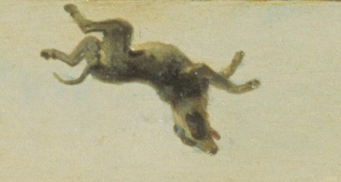 Its dynamic pose suggests agility and the chaotic energy of the chase.
