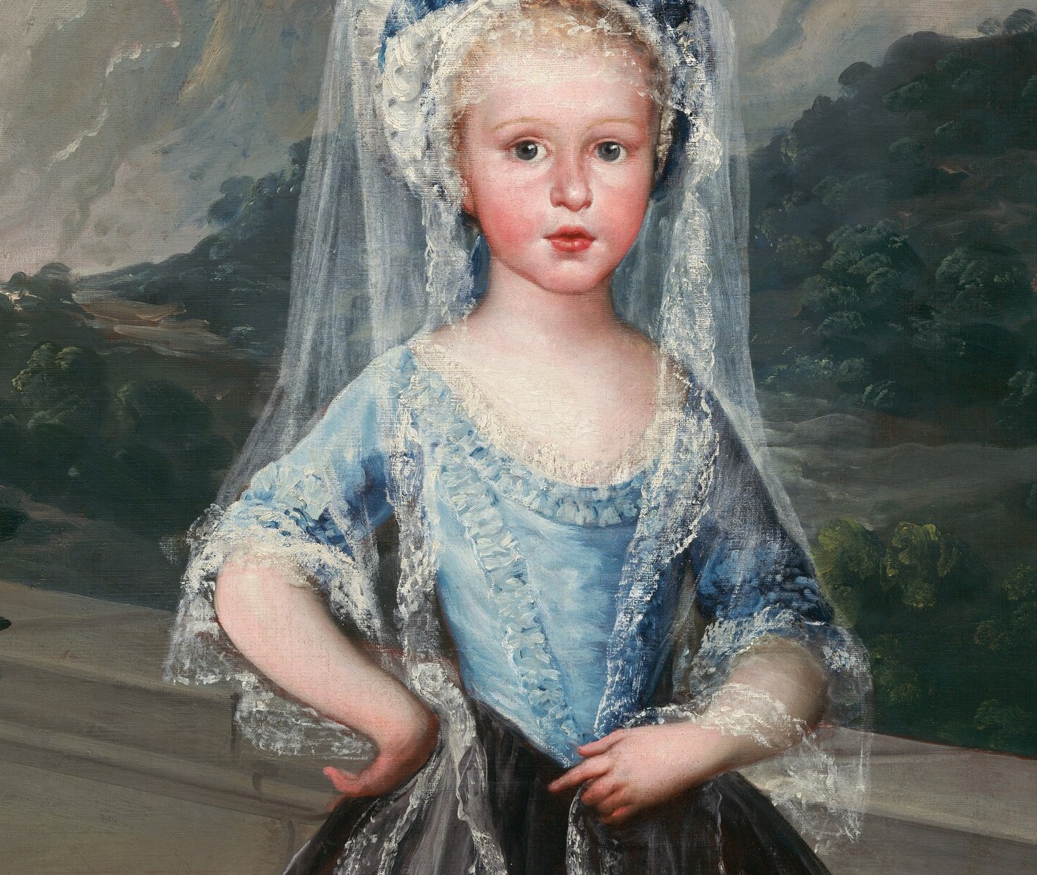 Goya renders the shot-silk sheen with loose but confident brushwork , an early sign of the painterly freedom he would later master.