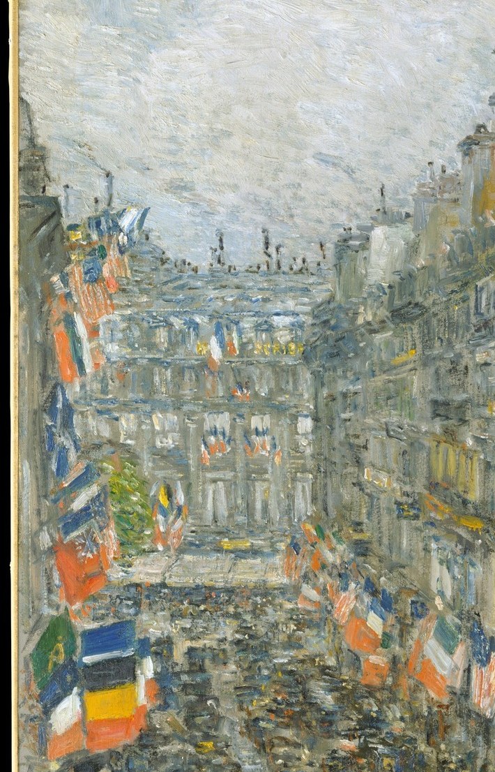 But this is Bastille Day, and the city drapes itself in red, white, and blue.