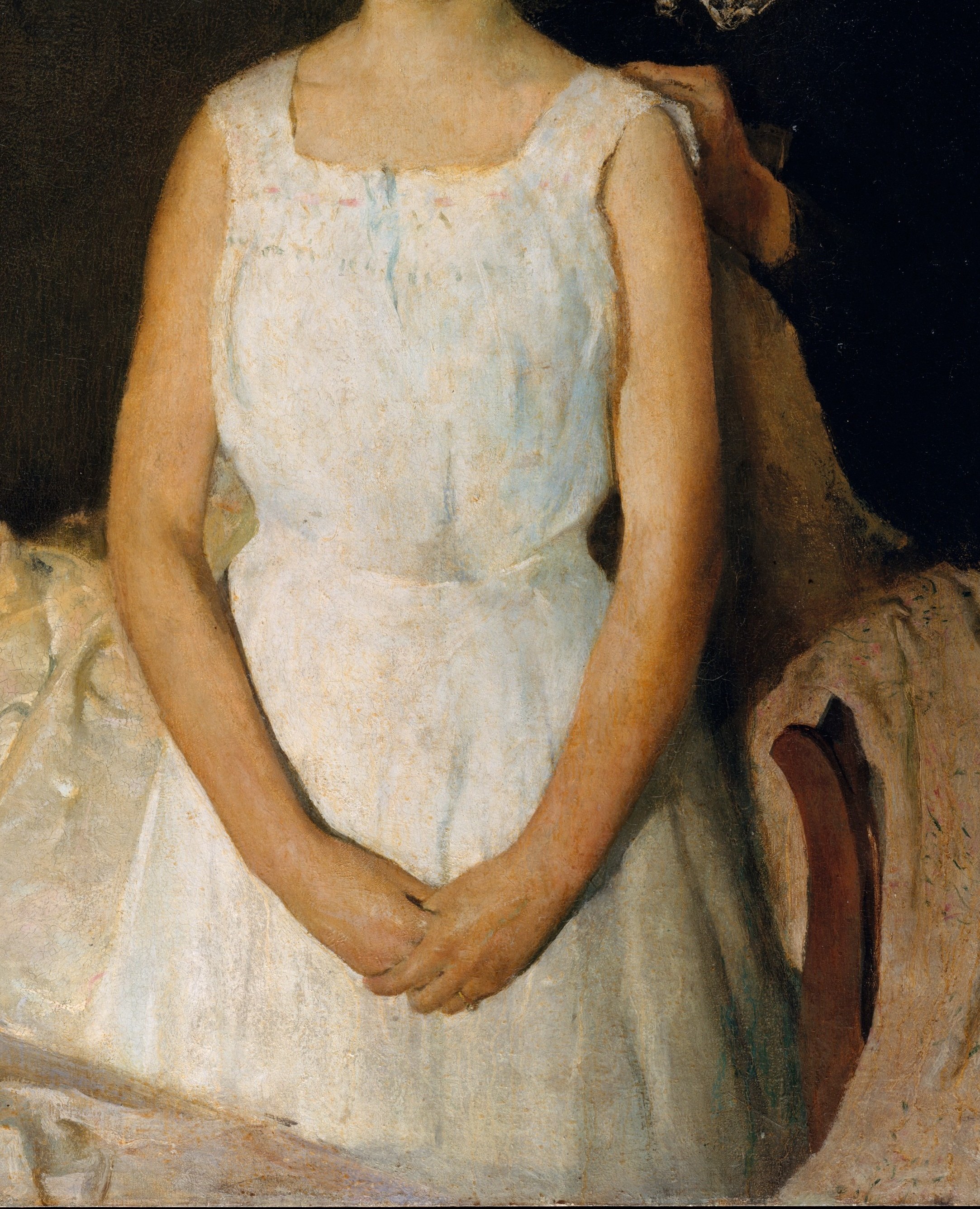 The central figure wears a luminous white dress.