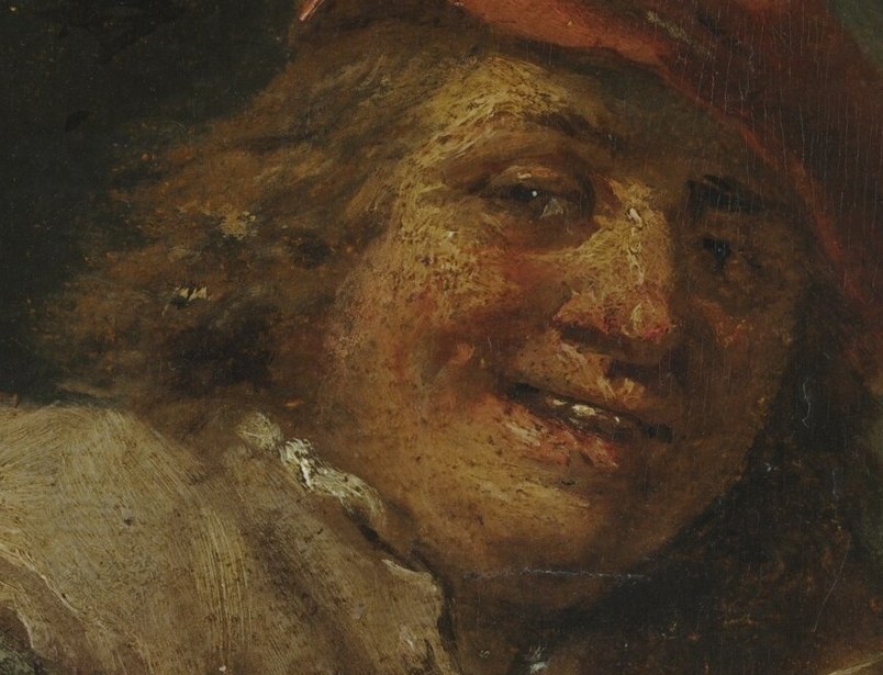 Look at the man's expression, full of open mirth.