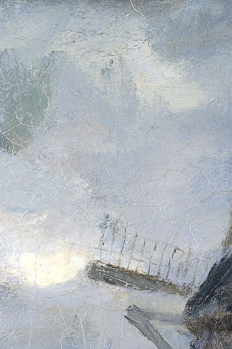 The soft glow behind the clouds is almost three-dimensional.