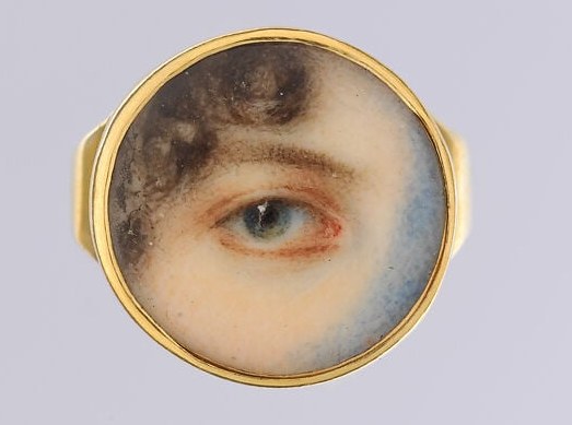 It's a 'lover's eye' miniature, a popular secret portrait.