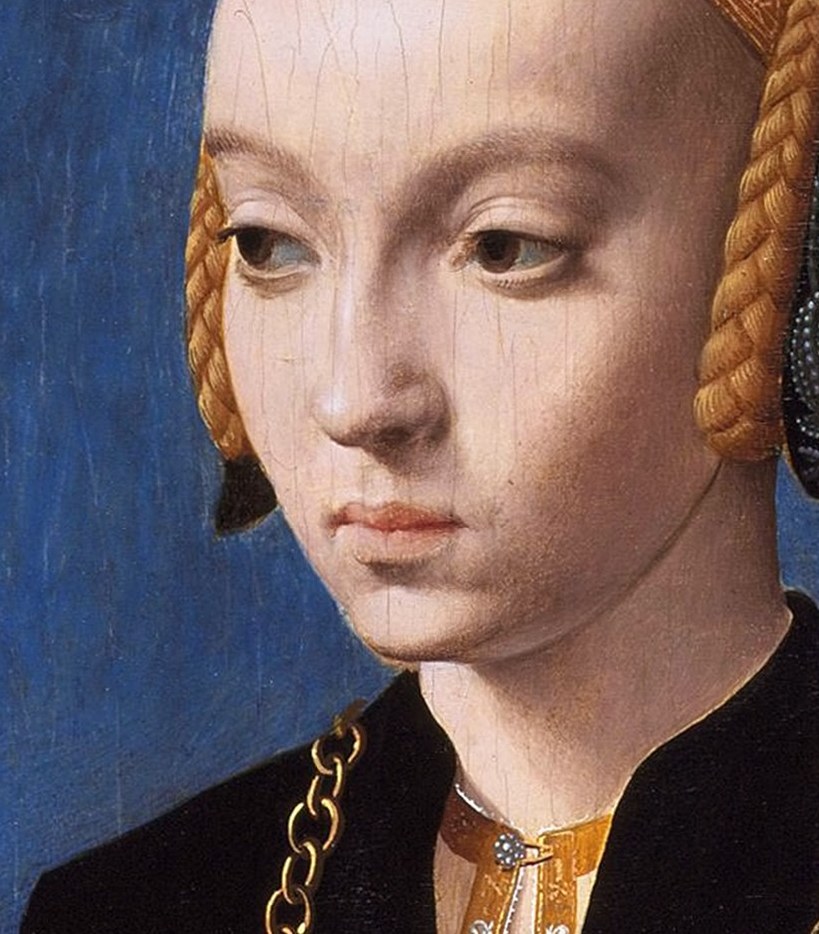 Her gaze is directed away, suggesting introspection or perhaps a subtle defiance, drawing the viewer into her inner world.