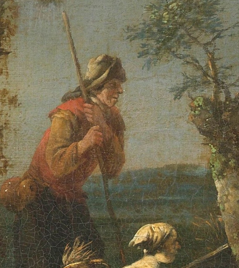 The painter worked in Rome, documenting ordinary life.