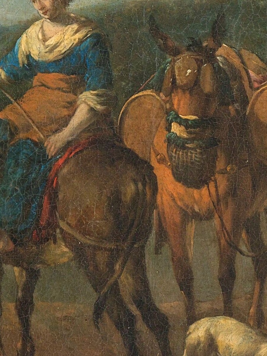 These travelers carried goods like these barrels.