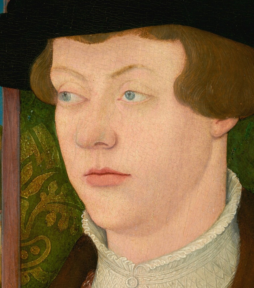 But his gaze drifts beyond the frame, into a distant landscape.