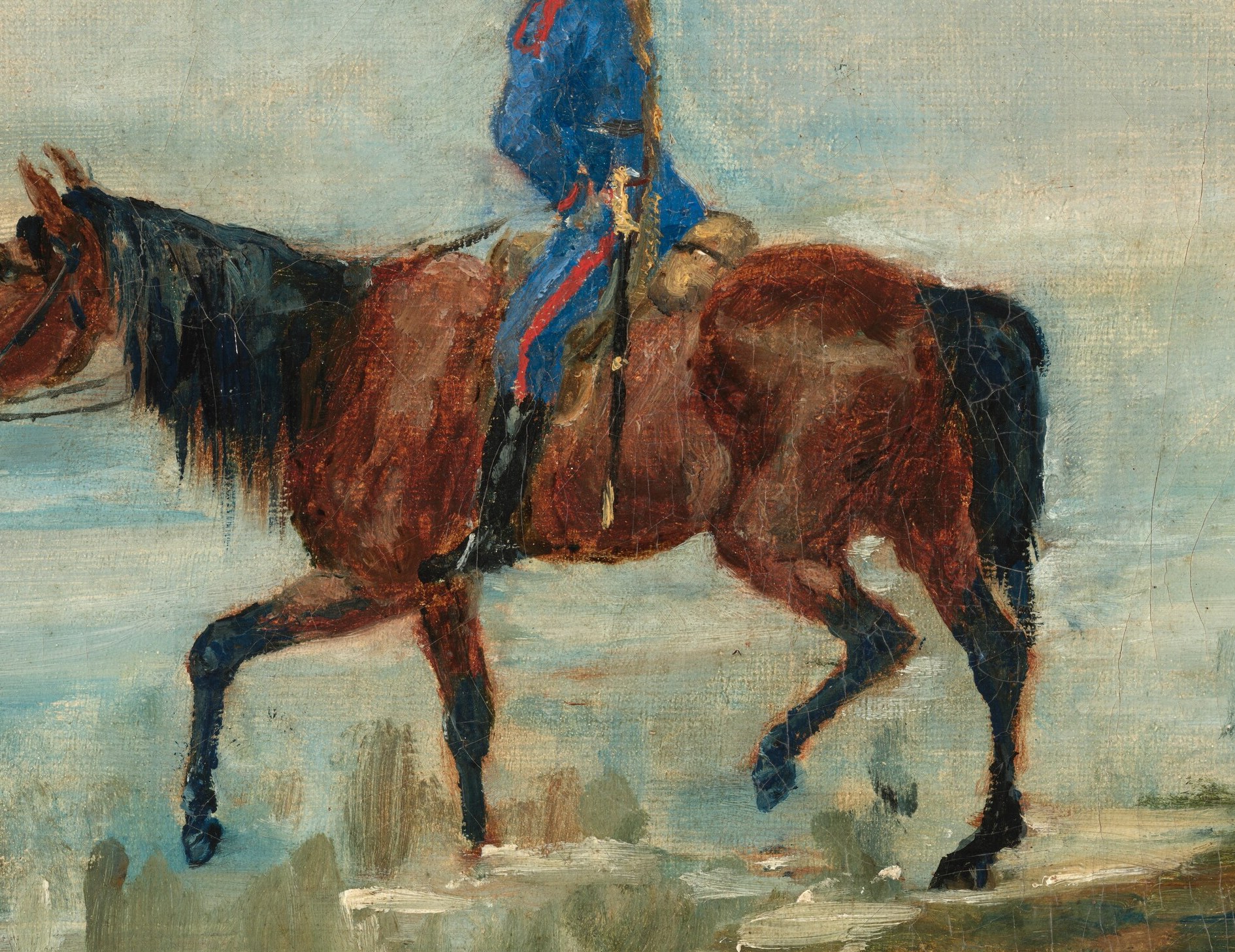 It’s a portrait of a hussar, a cavalry soldier.