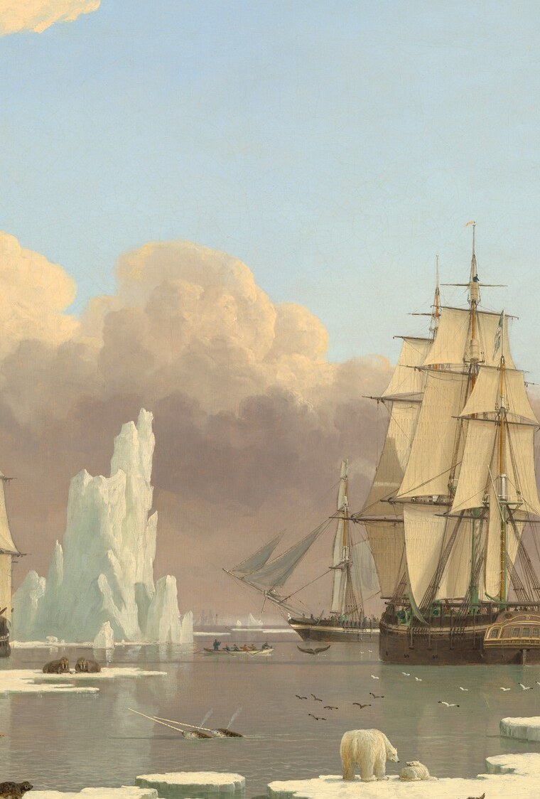 The companion vessel; the two ships together name the painting and document a specific historical expedition into the ice