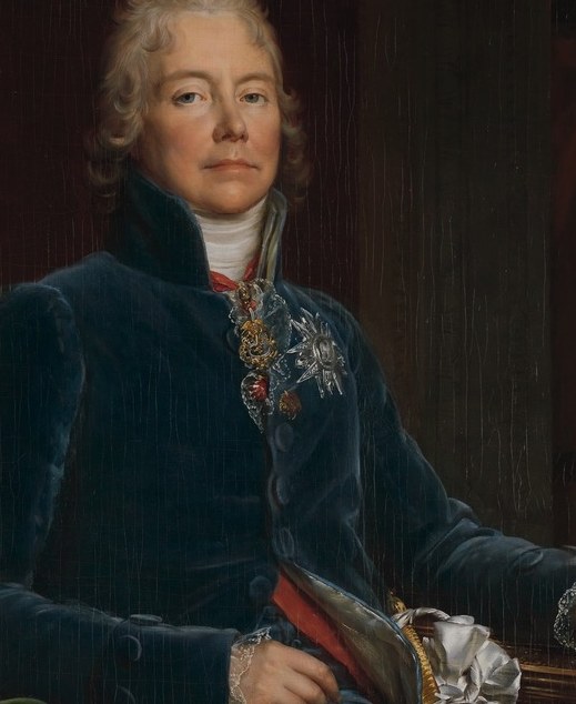 The sash and star are the painting's clearest symbolic declaration , he wears Napoleon's honor even as he has just broken with Napoleon; the irony is built into the image.