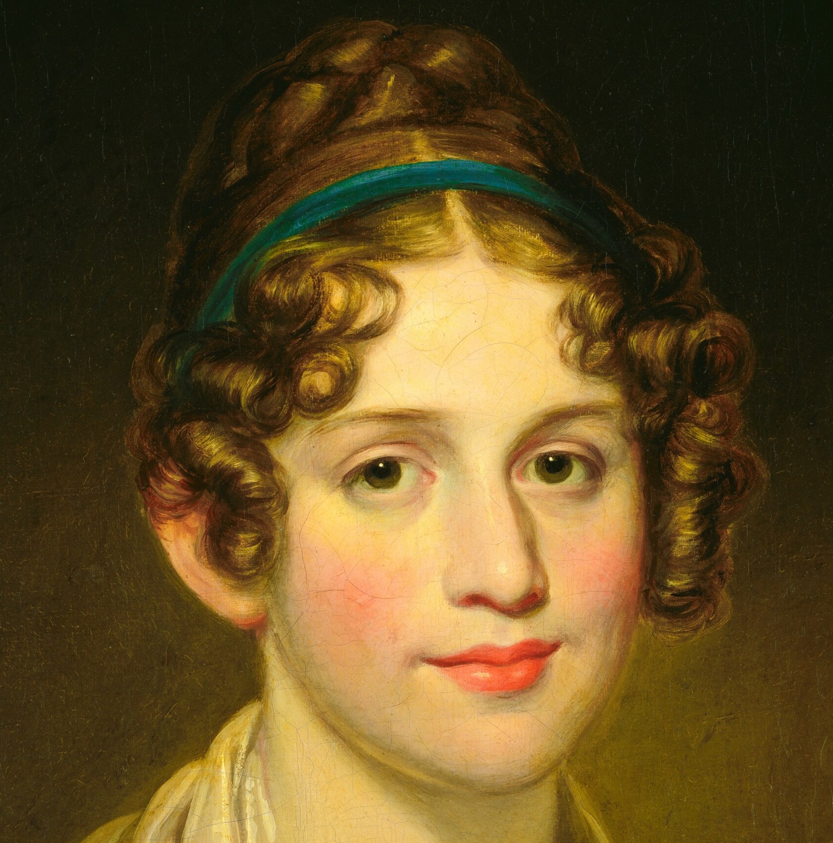 This is Sarah Blake Sturgis, a Boston blueblood, painted in 1835.