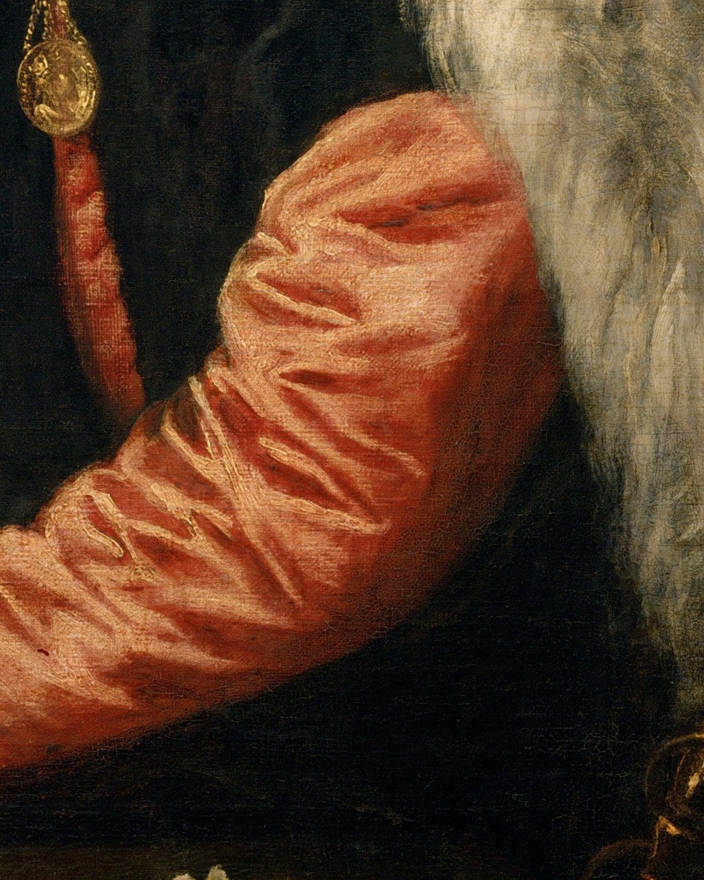 This painter, famed for color, chose red to emphasize his presence.