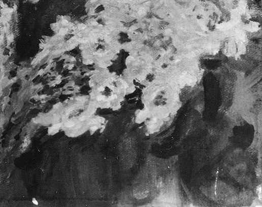 He captures the subtle details of her lace collar with thick paint.