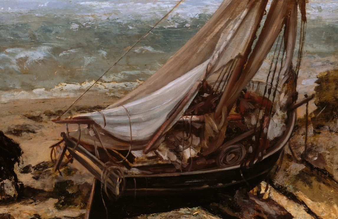 This boat was beached near Trouville, France.