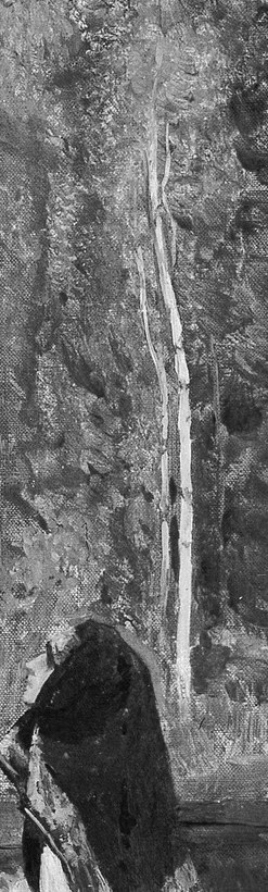 The white birch beside her is not just a tree.