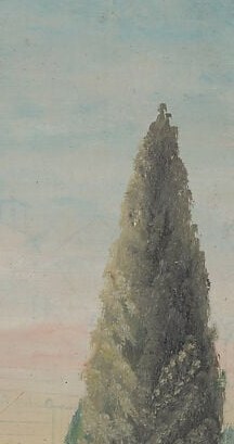 The cypress tree stands for death and eternal life.