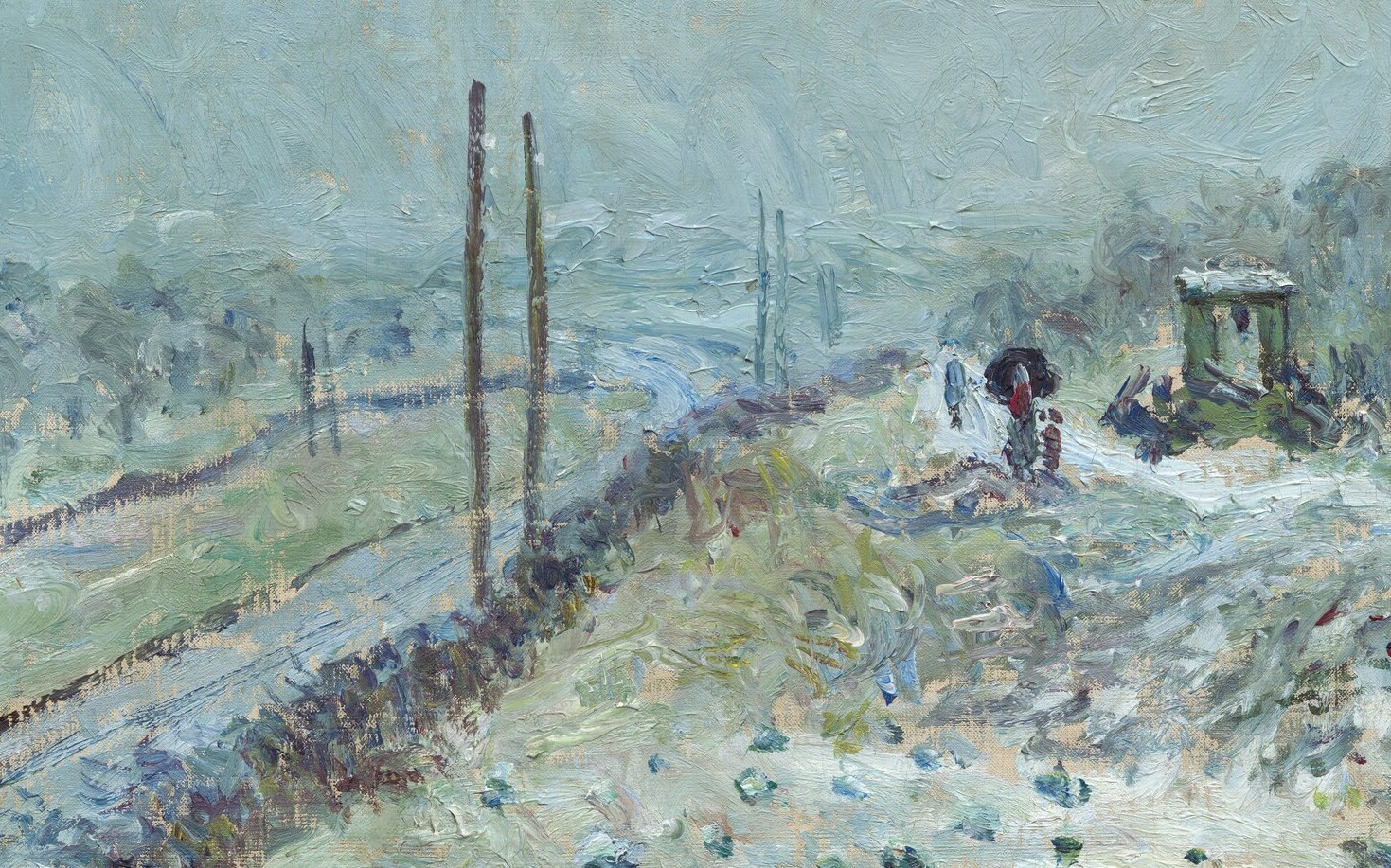 But life continues in this snowy landscape.