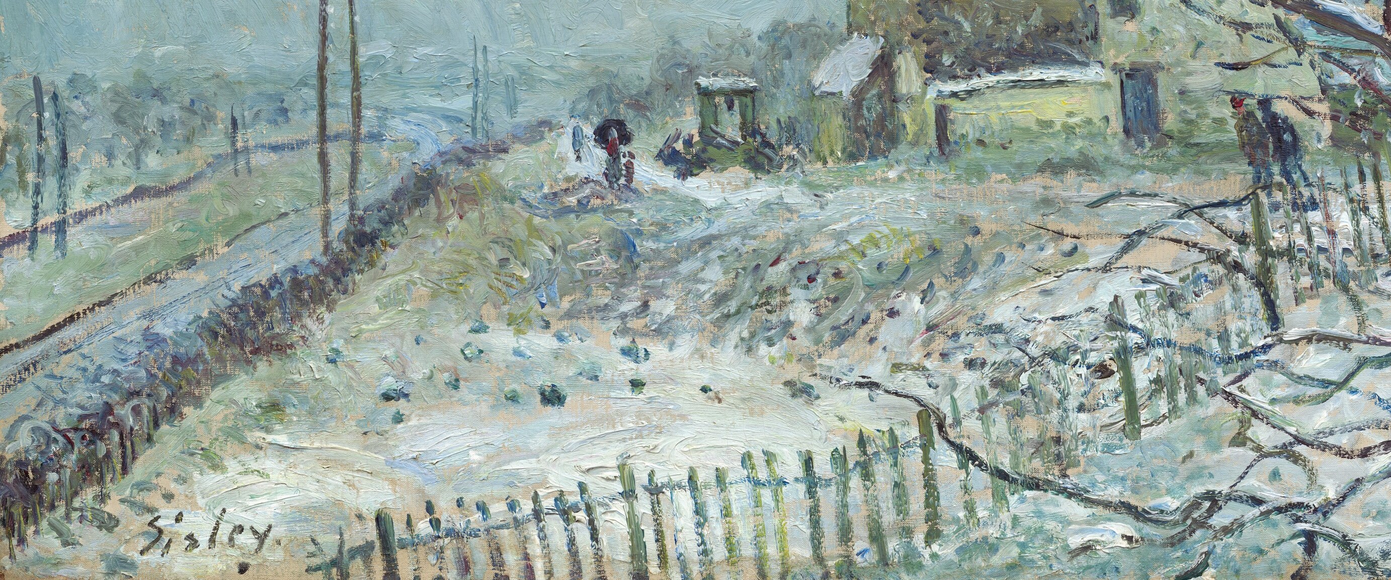 This Impressionist captured delicate hues in the snow.