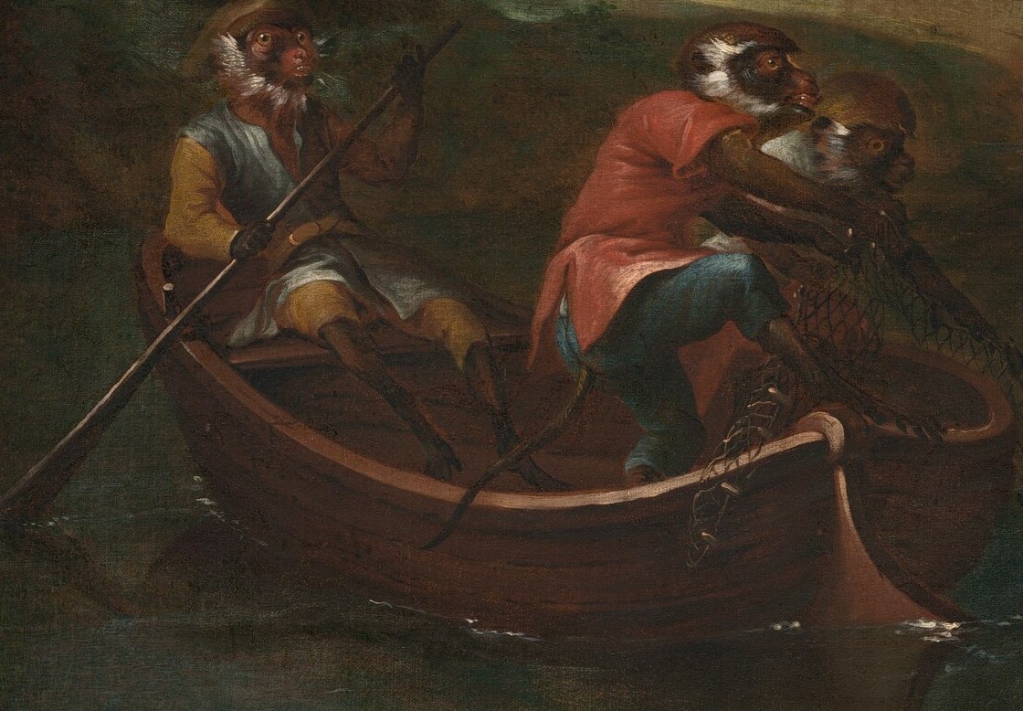 They are imitating human leisure activities, like fishing.