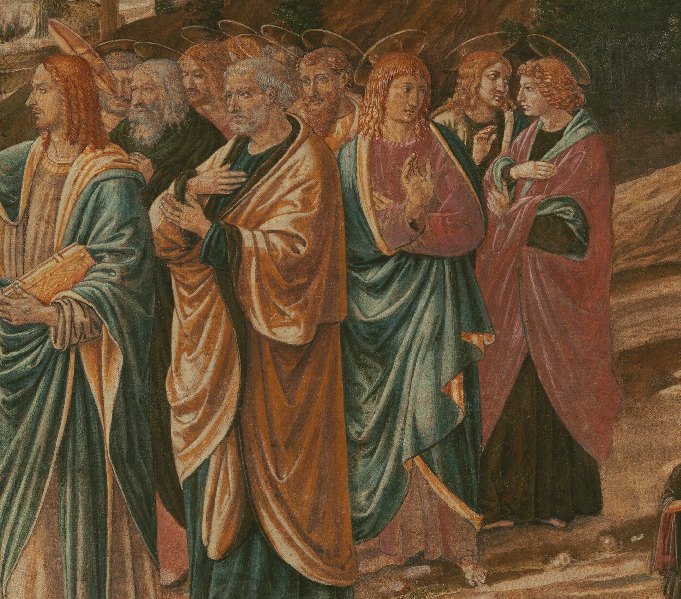 Their varied reactions, astonishment, contemplation, show a range of human responses to the divine intervention.