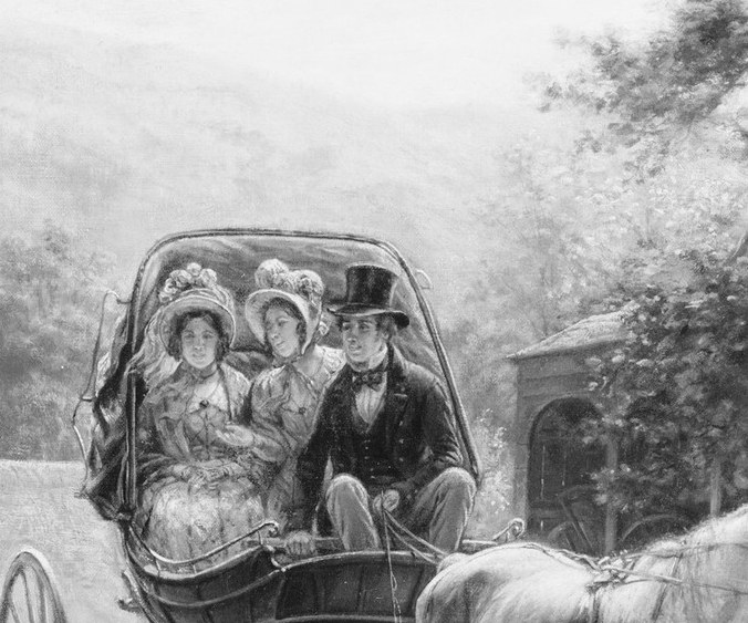 Look closely at the carriage passengers.
