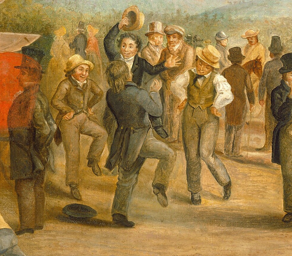 It captures a typical New England communal event, a militia call-to-arms.