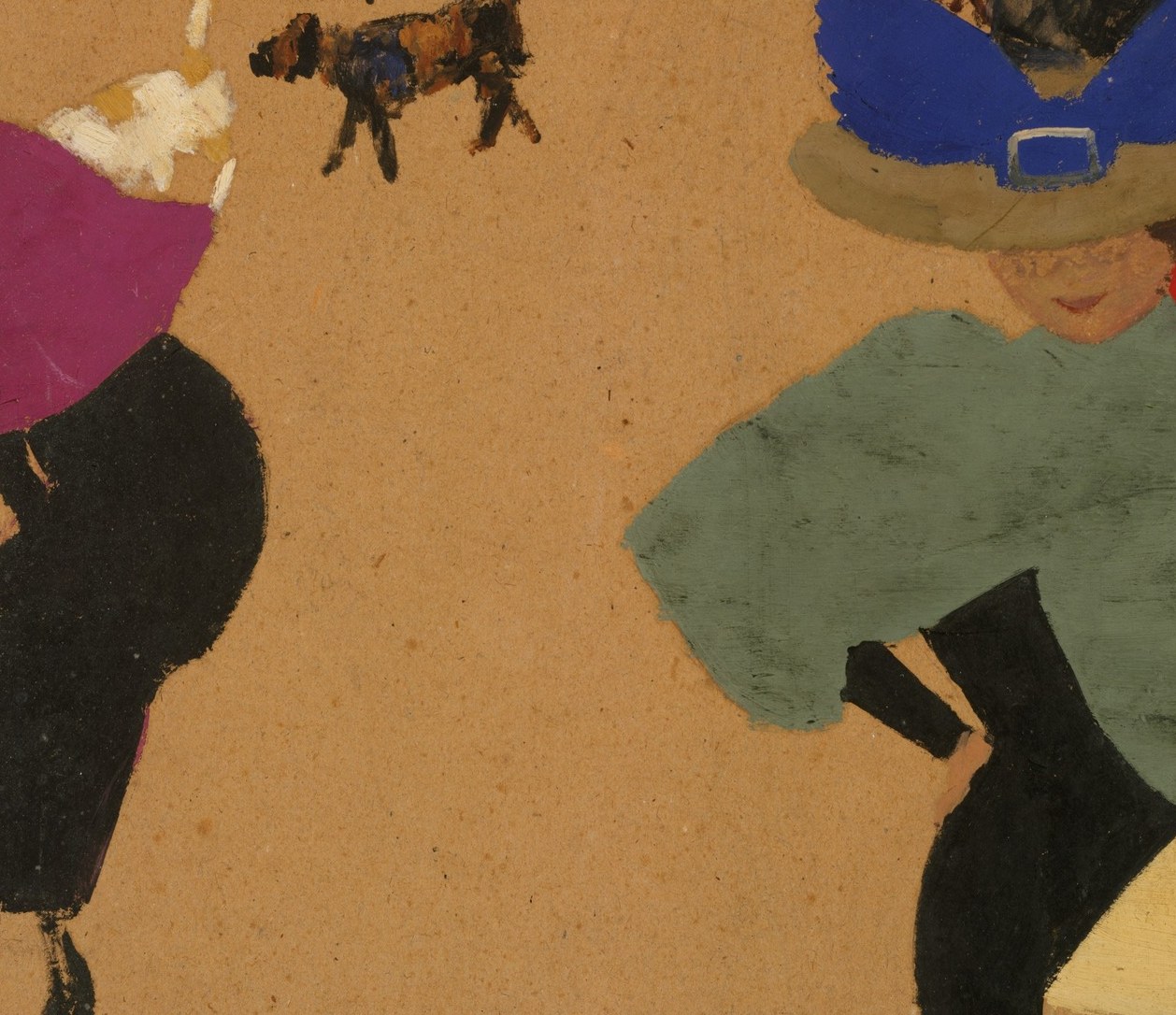 This painter reduced them to a slab of ochre mud.