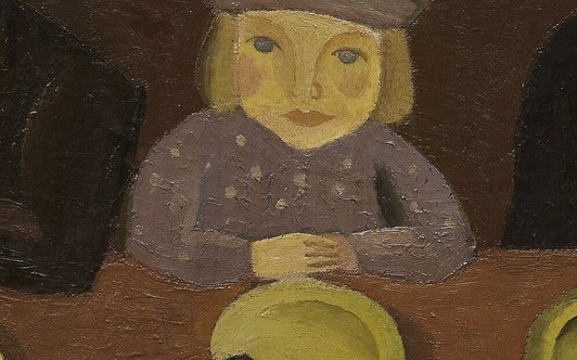 He simplified forms and used strong colors, like this child's hat.