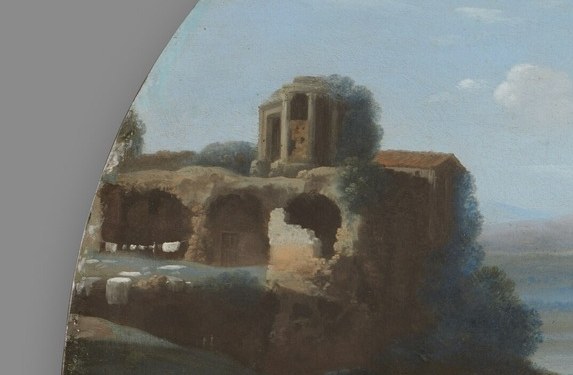 The painting shows a story from Greek myth, about gods and giants.