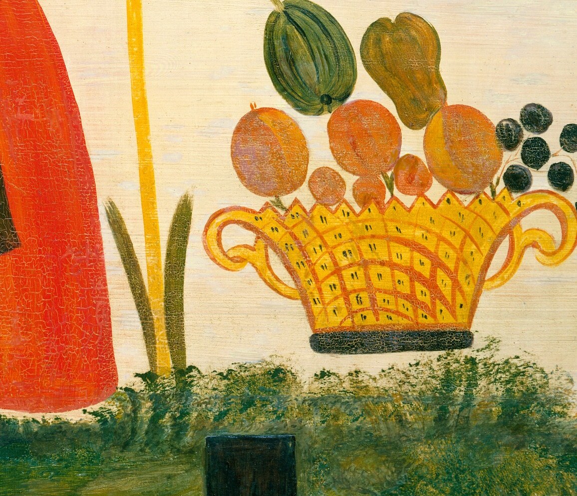 And this basket of fruit means abundance and prosperity.