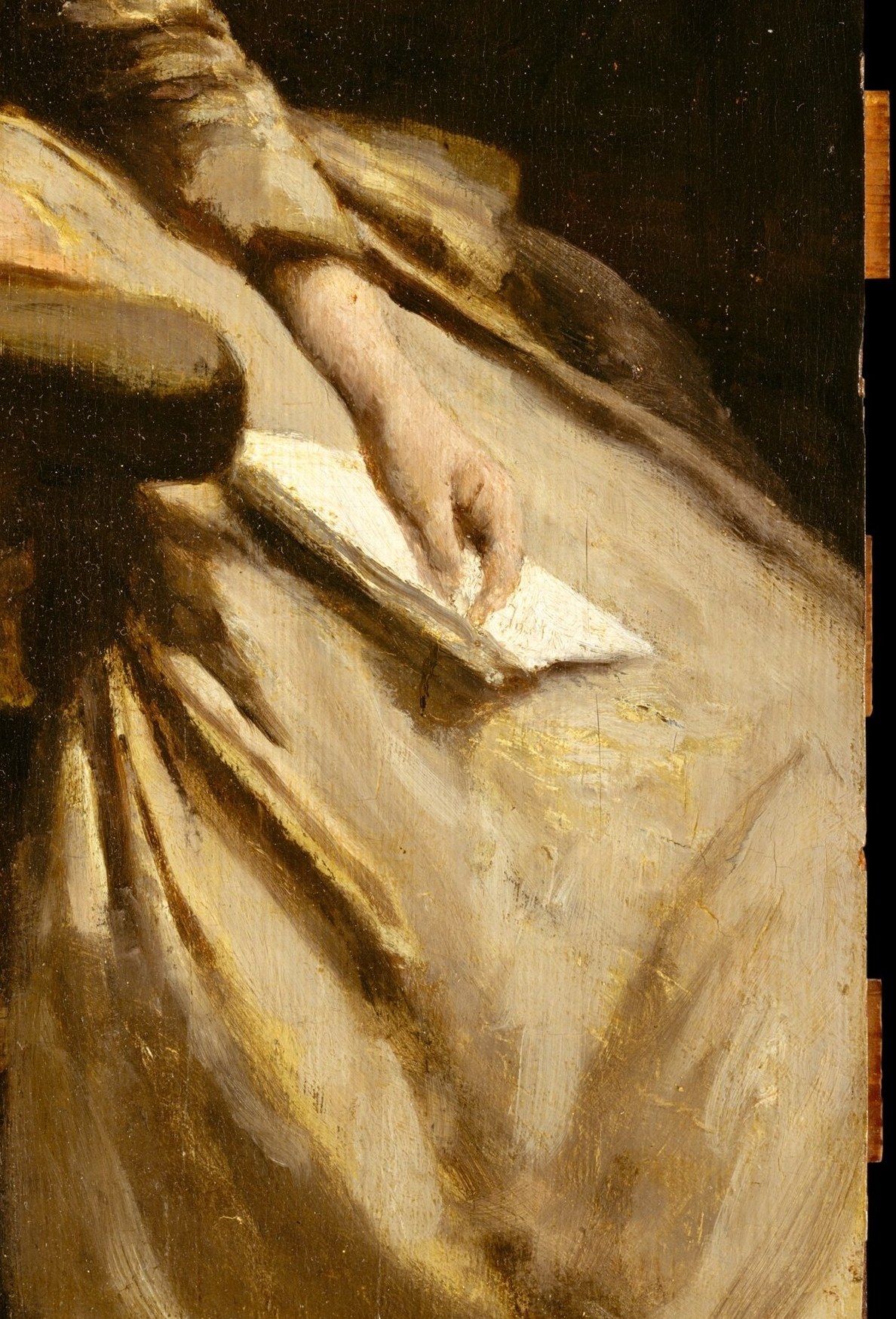 Corot used loose brushwork to soften edges, almost a sketch.