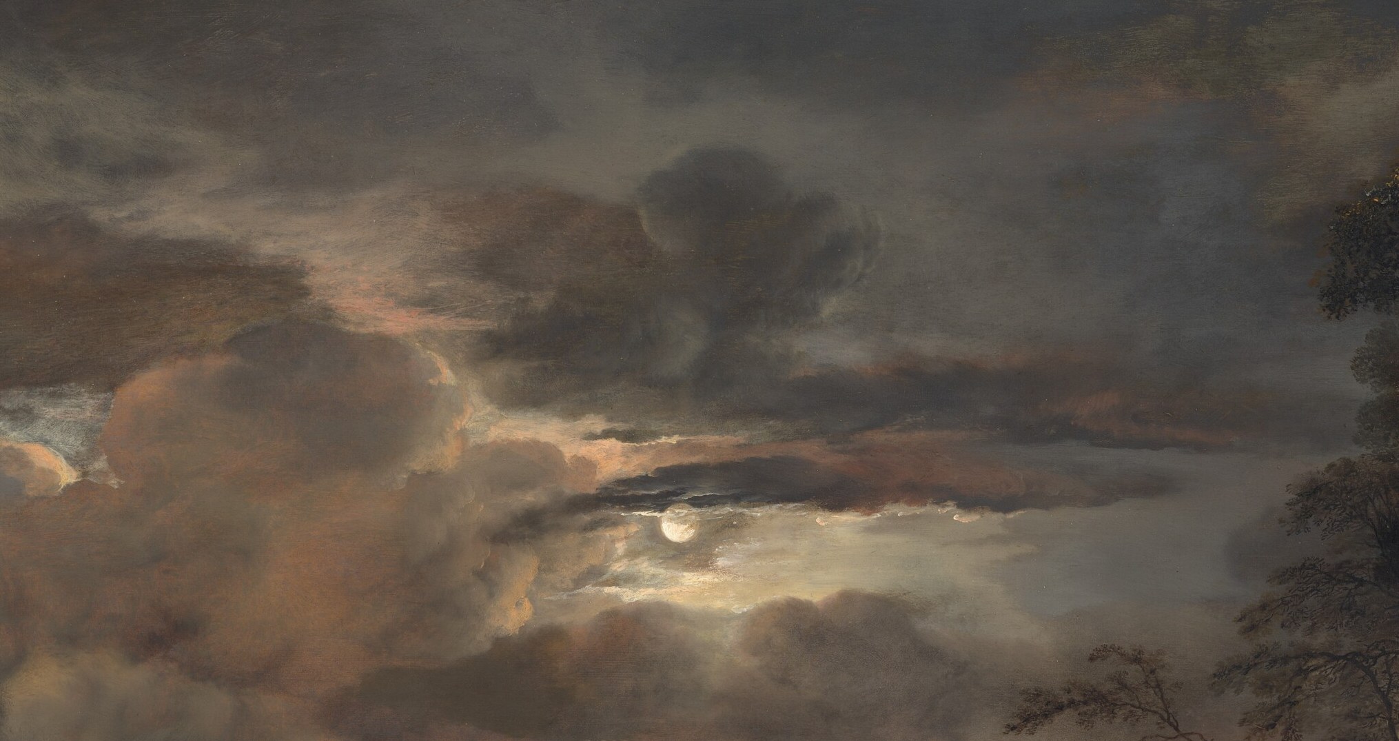 See how the moon struggles through the clouds.