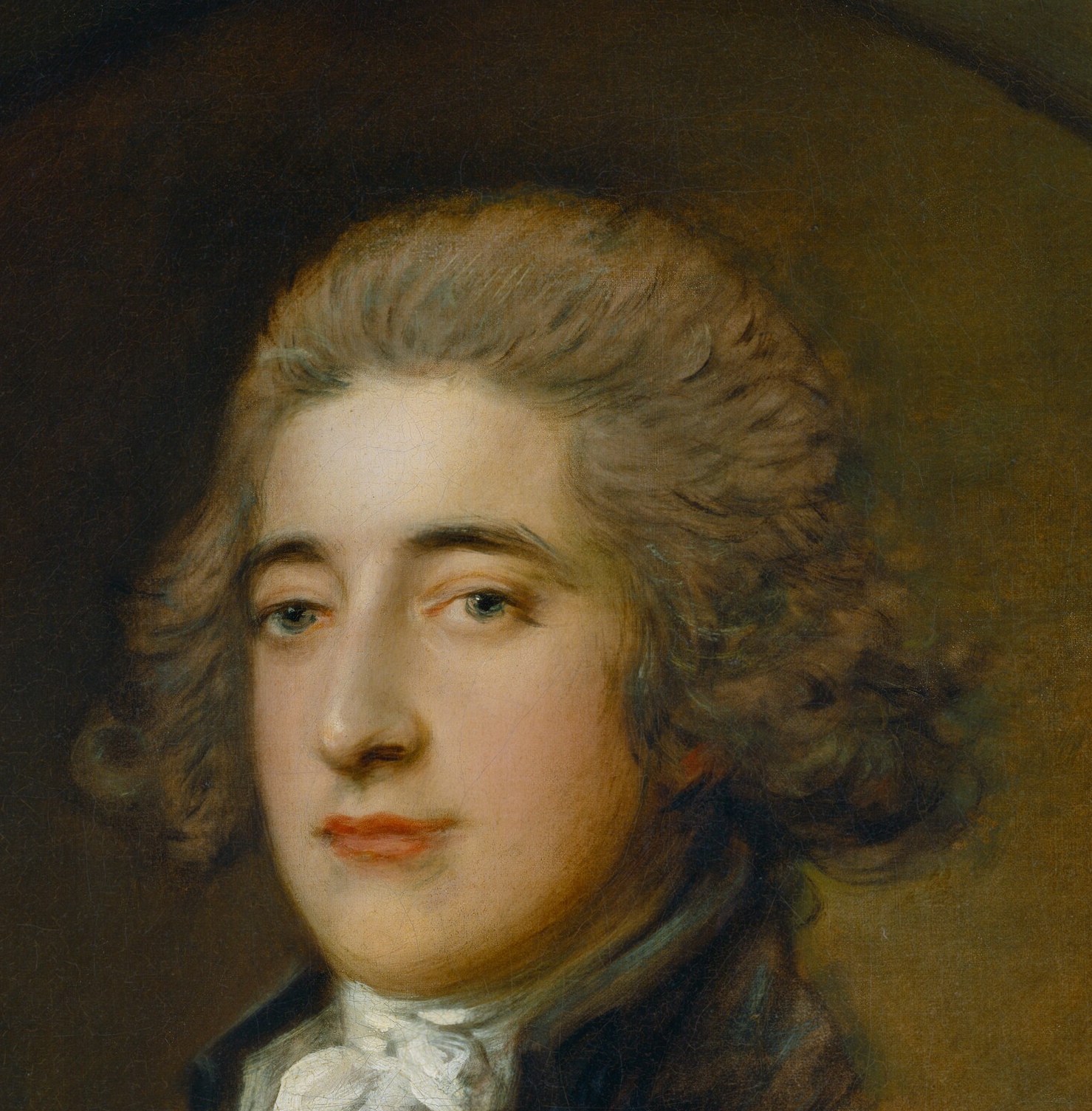 His brushwork is loose everywhere but the face.