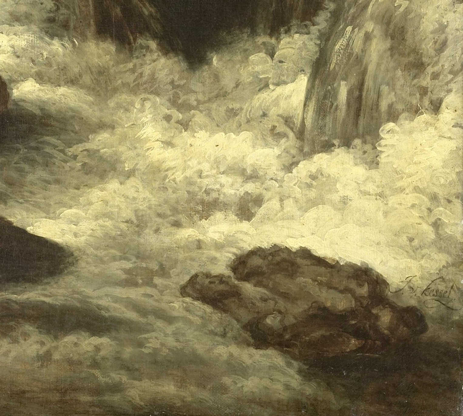Look at the meticulous detail in the frothy white water spray.