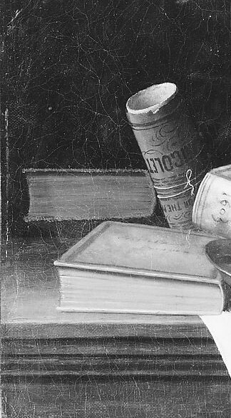 And the books aren't props. Look at the spines.