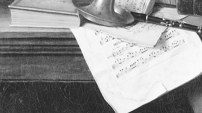 But Harnett didn't invent the sheet music.