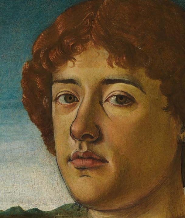He is likely an Alberti, from a powerful Florentine banking family.
