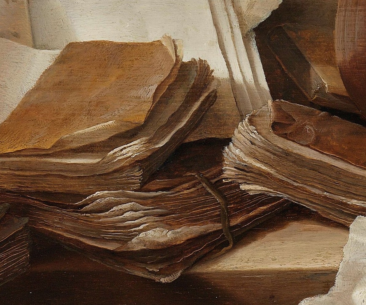 The pages look worn and fragile.