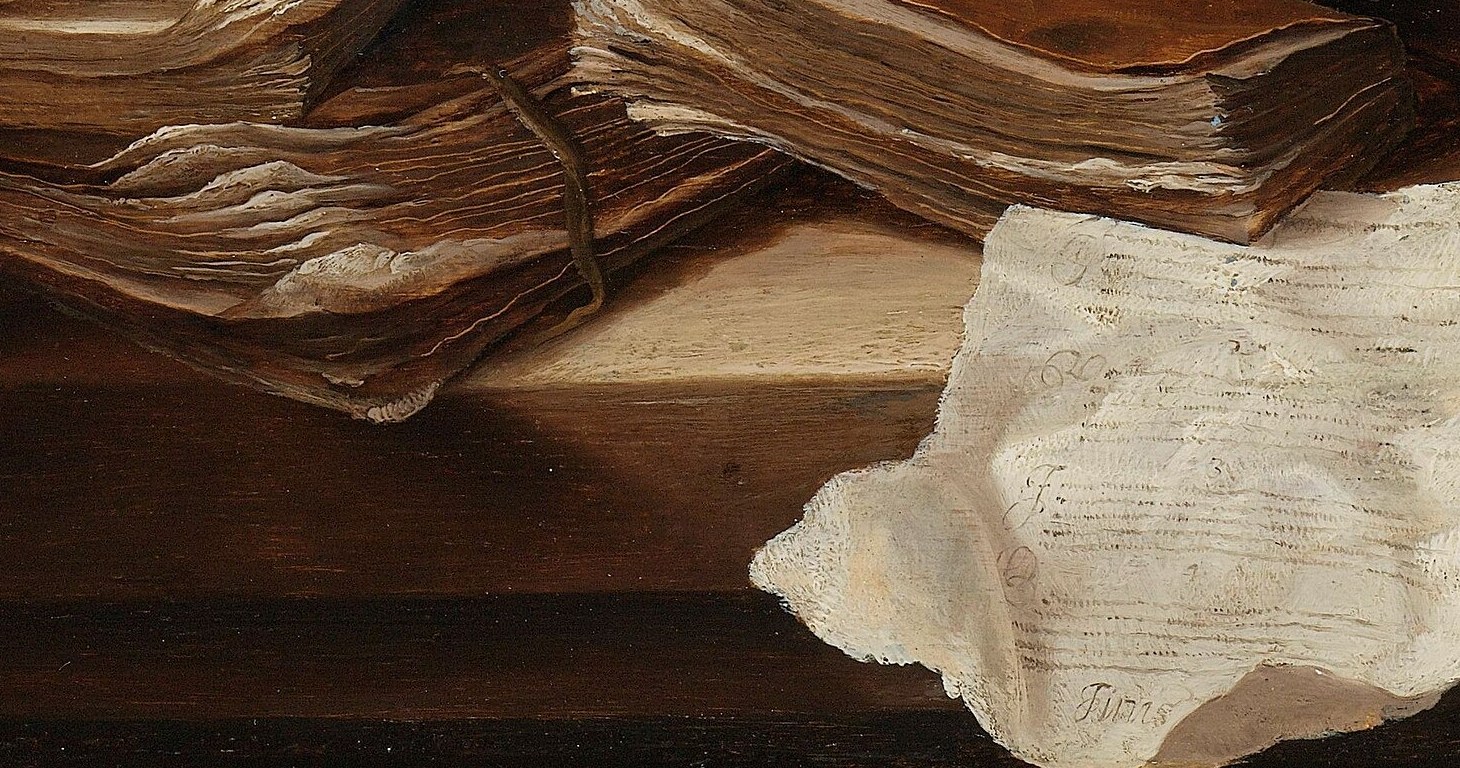 He painted books that look well-loved.