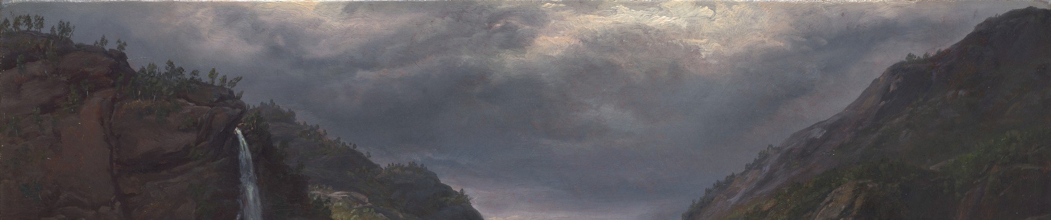 The brooding clouds and dramatic lighting suggest a sense of awe and perhaps foreboding.