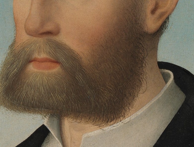 He painted every strand of the beard as a proof of his own skill.