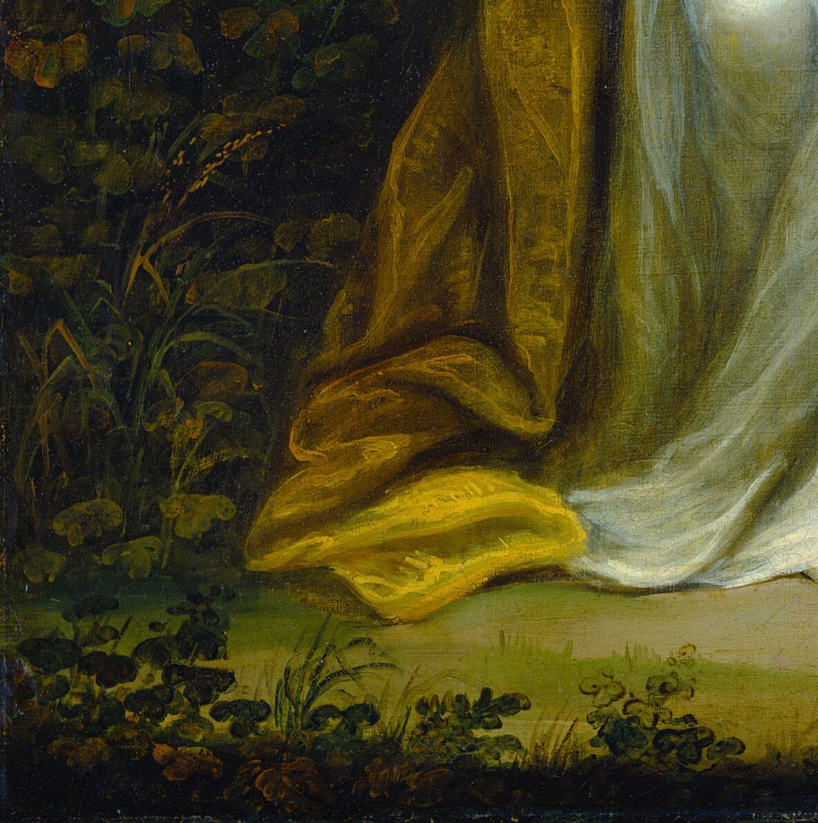 The lush garden setting spoke of nature and virtue.